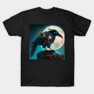 Futuristic Cyborg Raven Nevermore T-Shirt